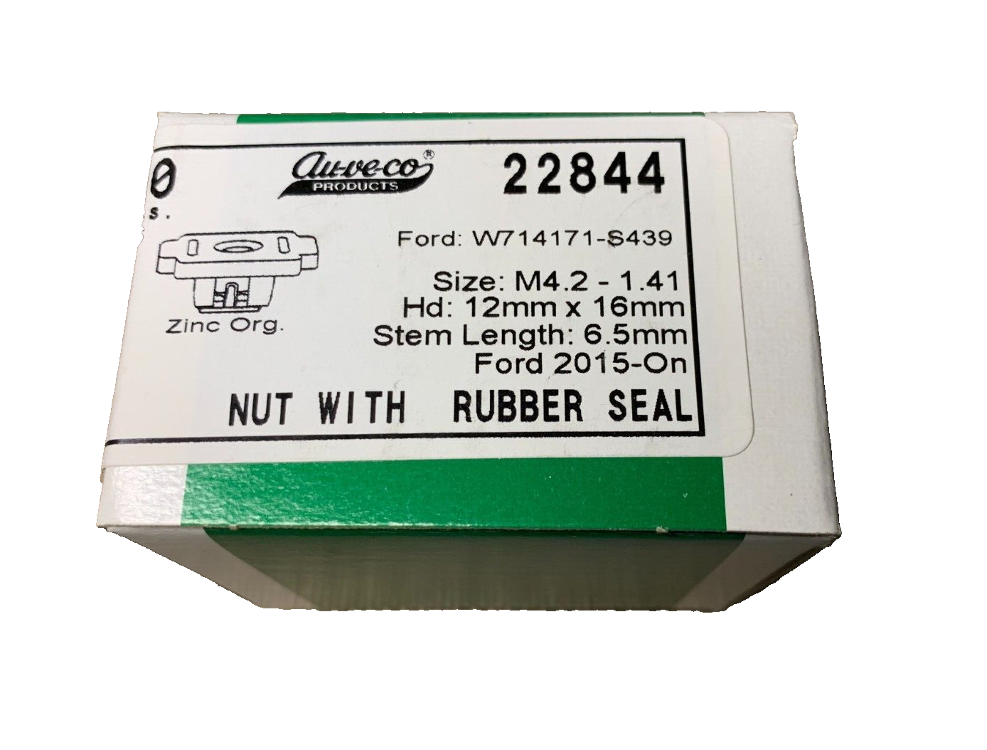 10 Auveco 22844 Trim Panel Nut W Sealer for Ford W714171-S439 and GM 11569711