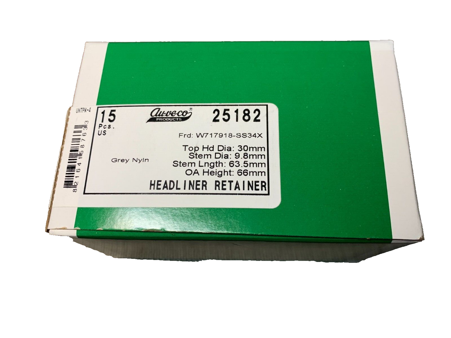 15 Auveco - 25182 - Headliner Retainer Ford W717918-SS34X