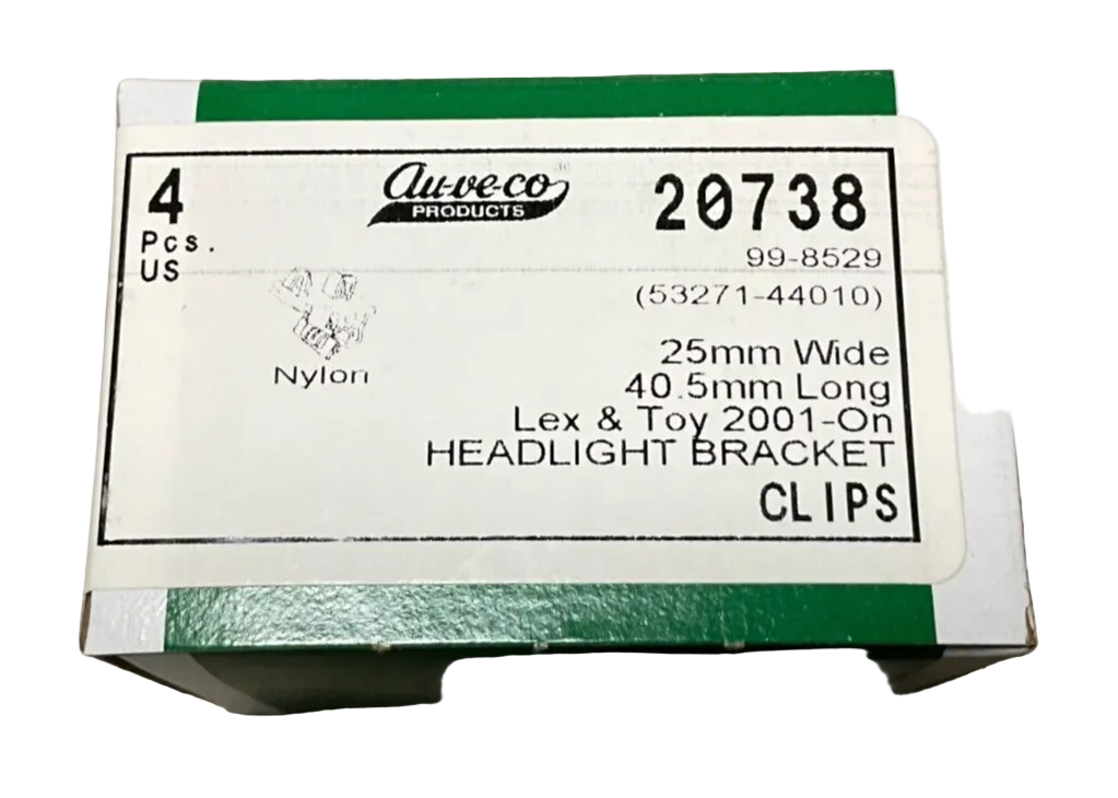 4 Pcs. Auveco 20738 Headlight Bracket Clip Lex-Toyota 2001-On