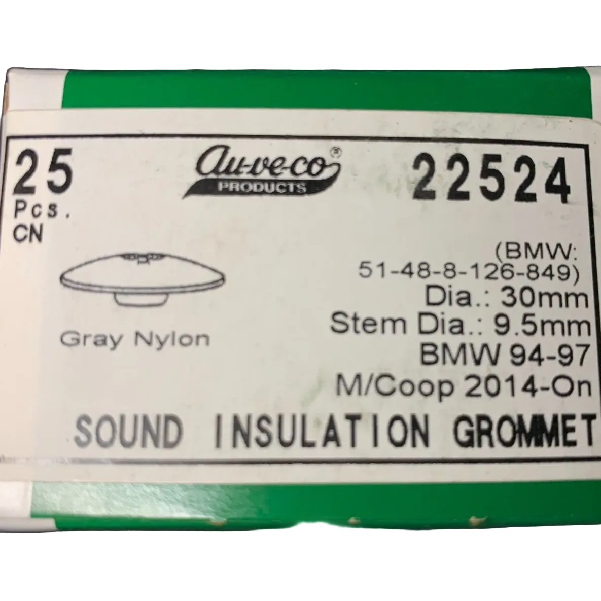 25 Auveco 22524 Sound Insulation Grommet