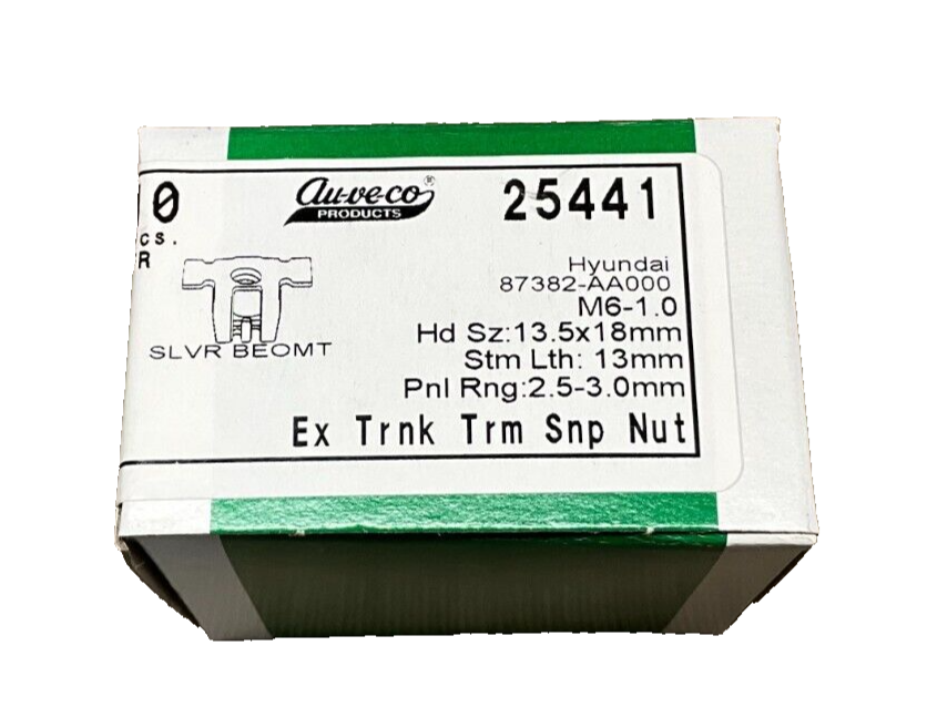 Auveco 25441 EXTERIOR TRUNK TRIM SNAP-IN NUT