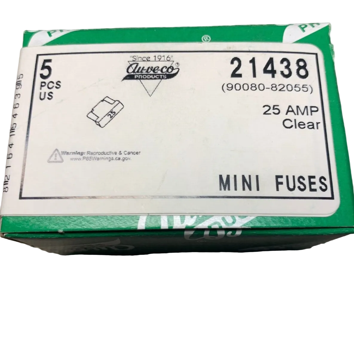 5 -Auveco 21438 25 AMP Mini Fuses Auveco 16357 Car Truck Van Auto Universal