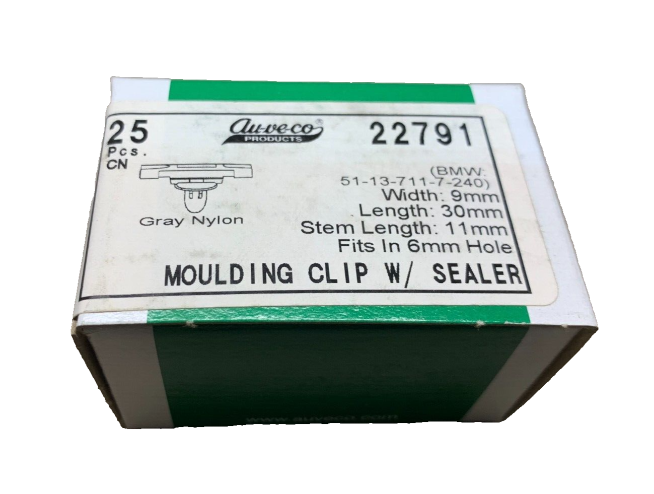 25 Auveco -22791 Moulding Clip W/Sealer