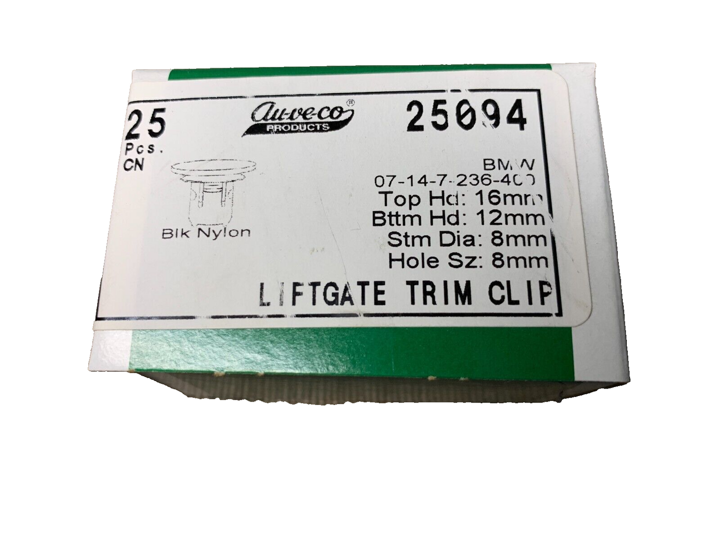 25 Auveco - 25094 - Bmmw Liftgate Trim Retainer 07-14-7-236-400