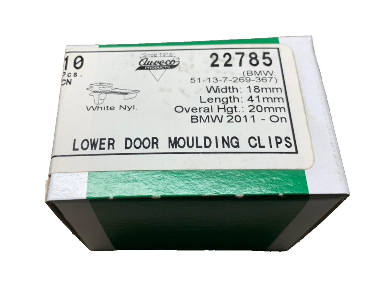 10 Auveco 22785 Lower Door Moulding Clips 51-13-7-269-367