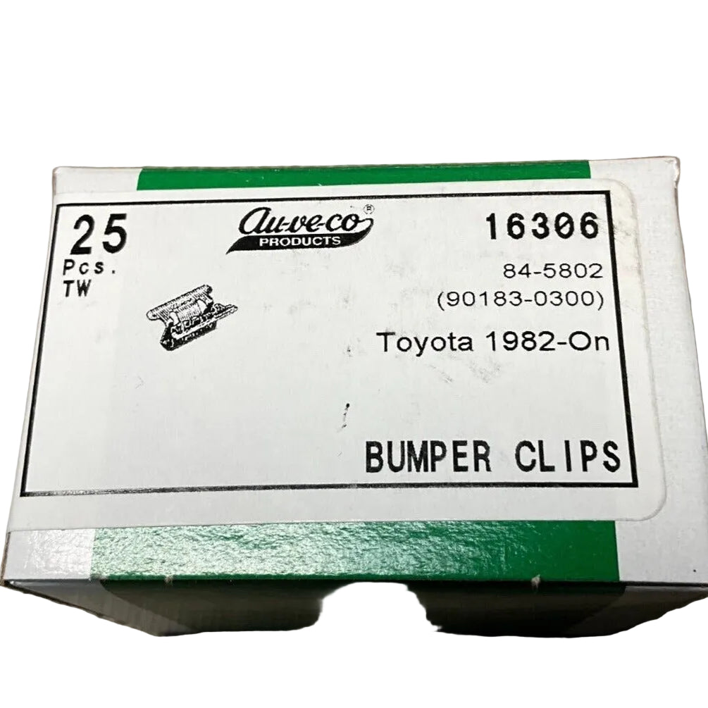 25 Auveco 16306 Front Bumper Cushion Clip Metal Retainer For Toyota 90183-03001