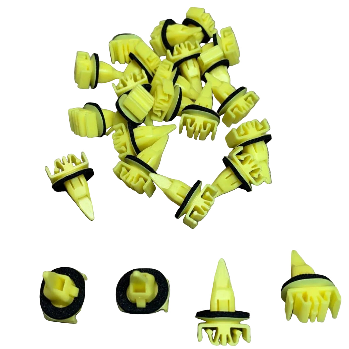 Auveco 22525 Rocker Moulding Clip with Sealer , Yellow Nylon