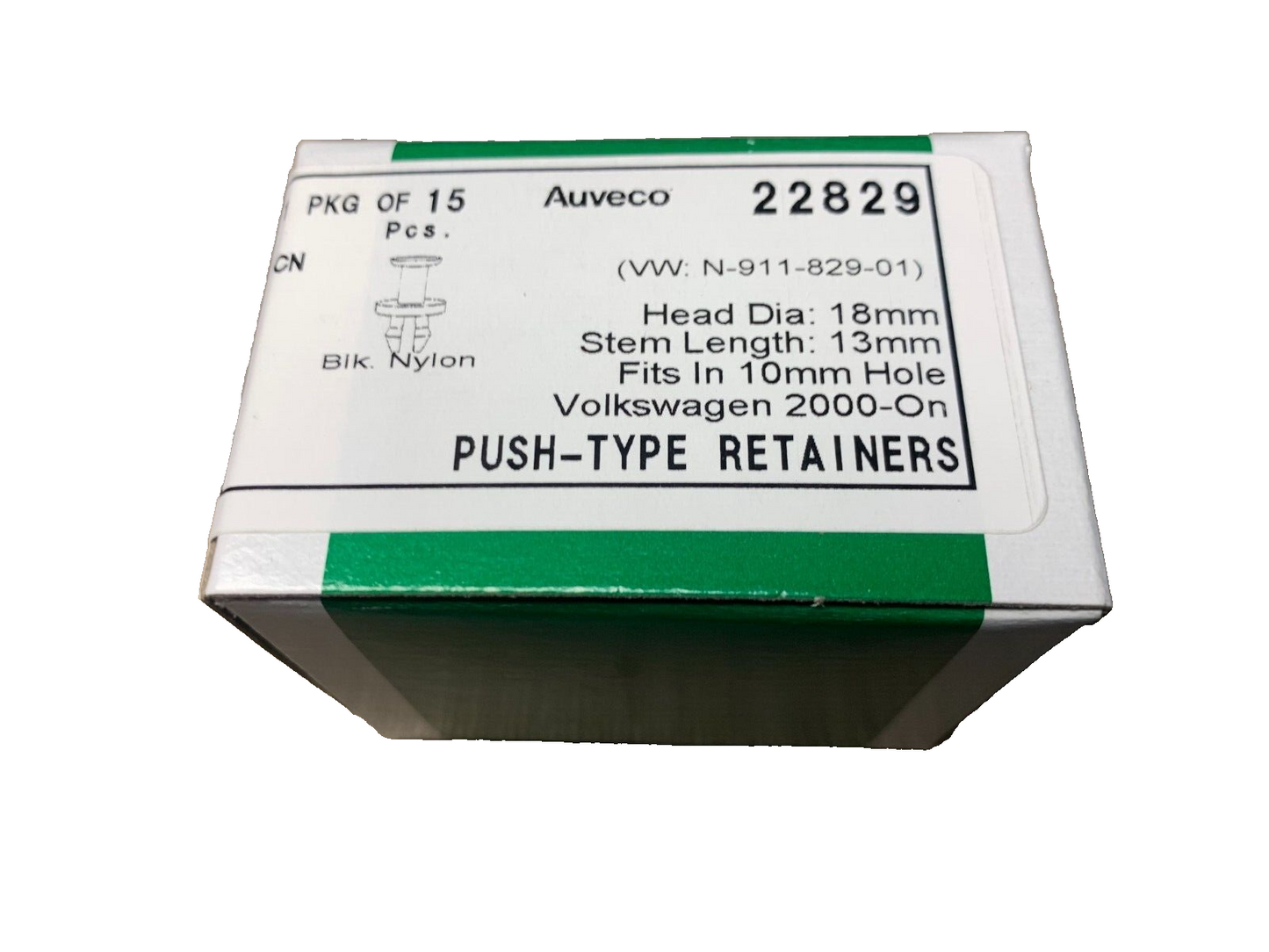 15 Auveco 22829 Push-Type Retainer for VWW N-911-829-01