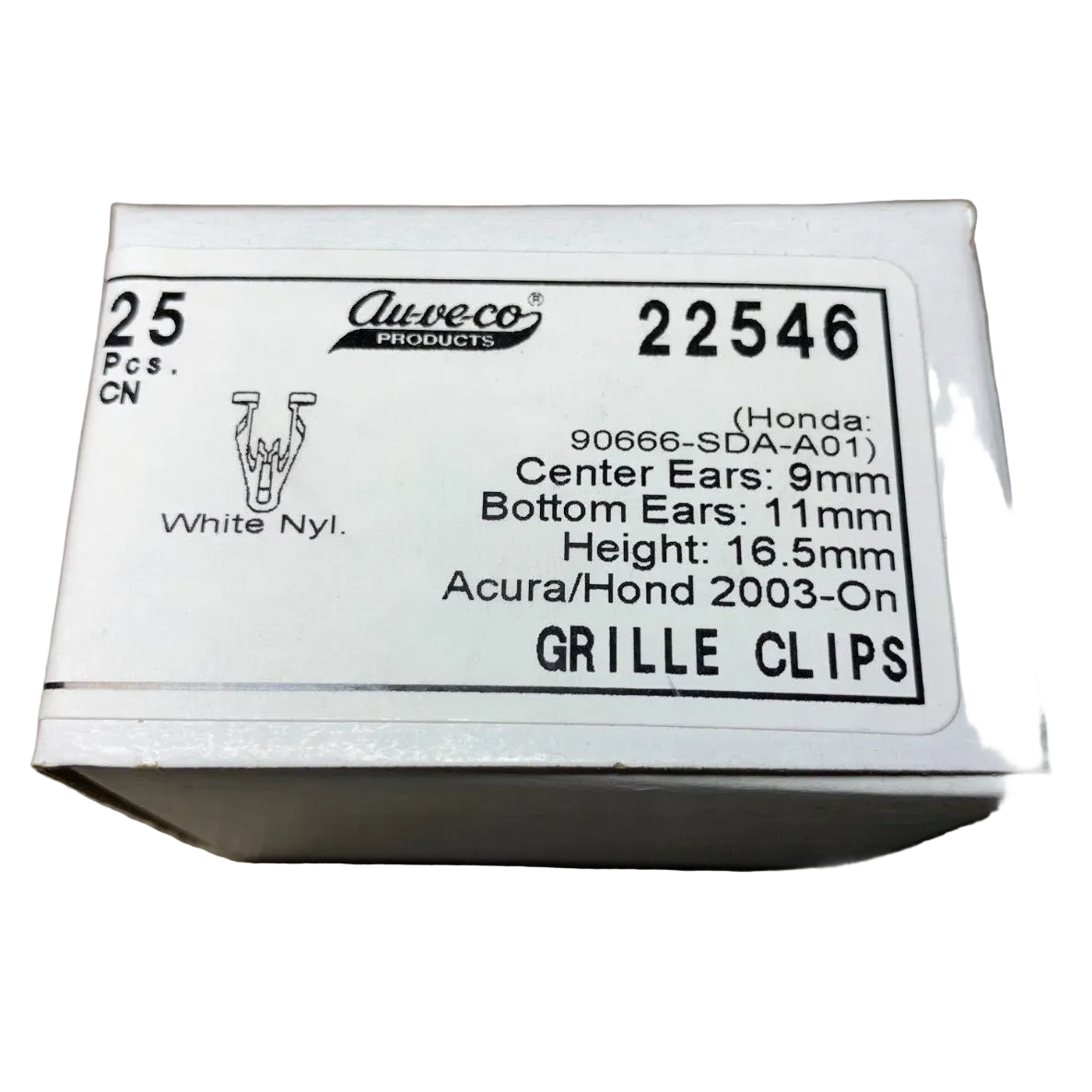 25 Auveco 22546 Grille Moulding Clip for Hond 90666-SDA-A01