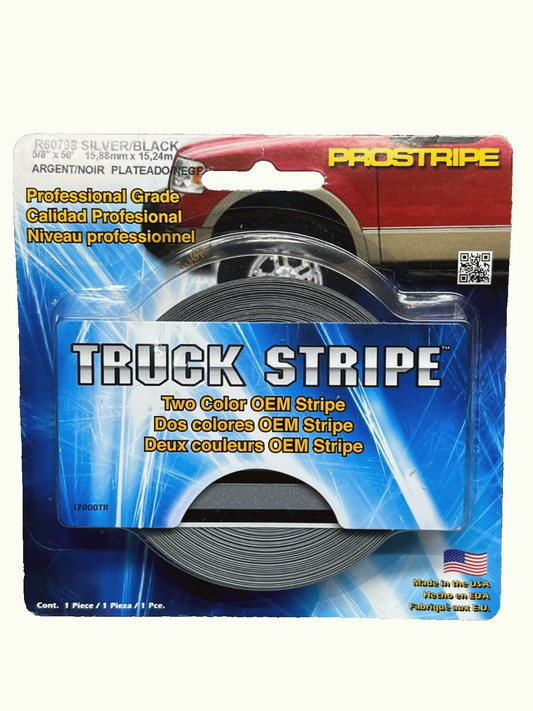 Prostripe R60798 Silver/Black 5/8" x 50'