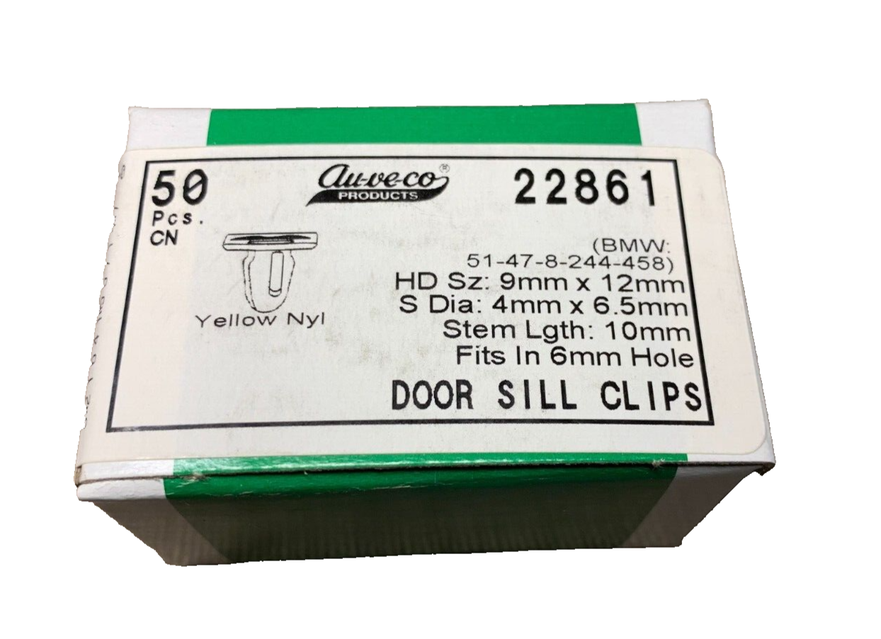 50 Auveco 22861 Door Sill Clip for BMWW 51-47-8-244-458