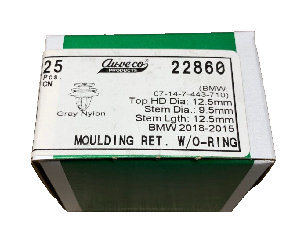 25 Auveco 22860 Moulding Retainer W/O-Ring