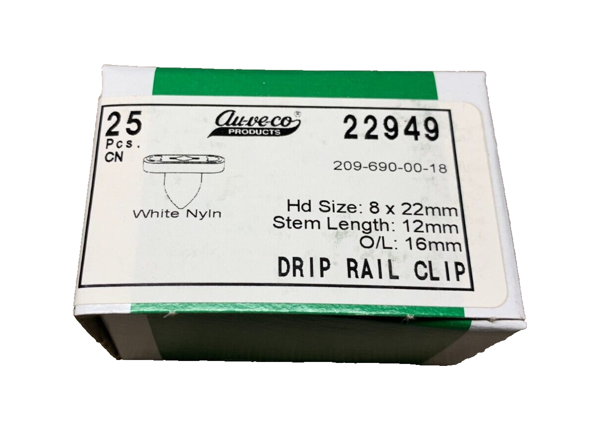 25 Auveco 22949 Drip Rail Retainer for Merced 209-690-00-18