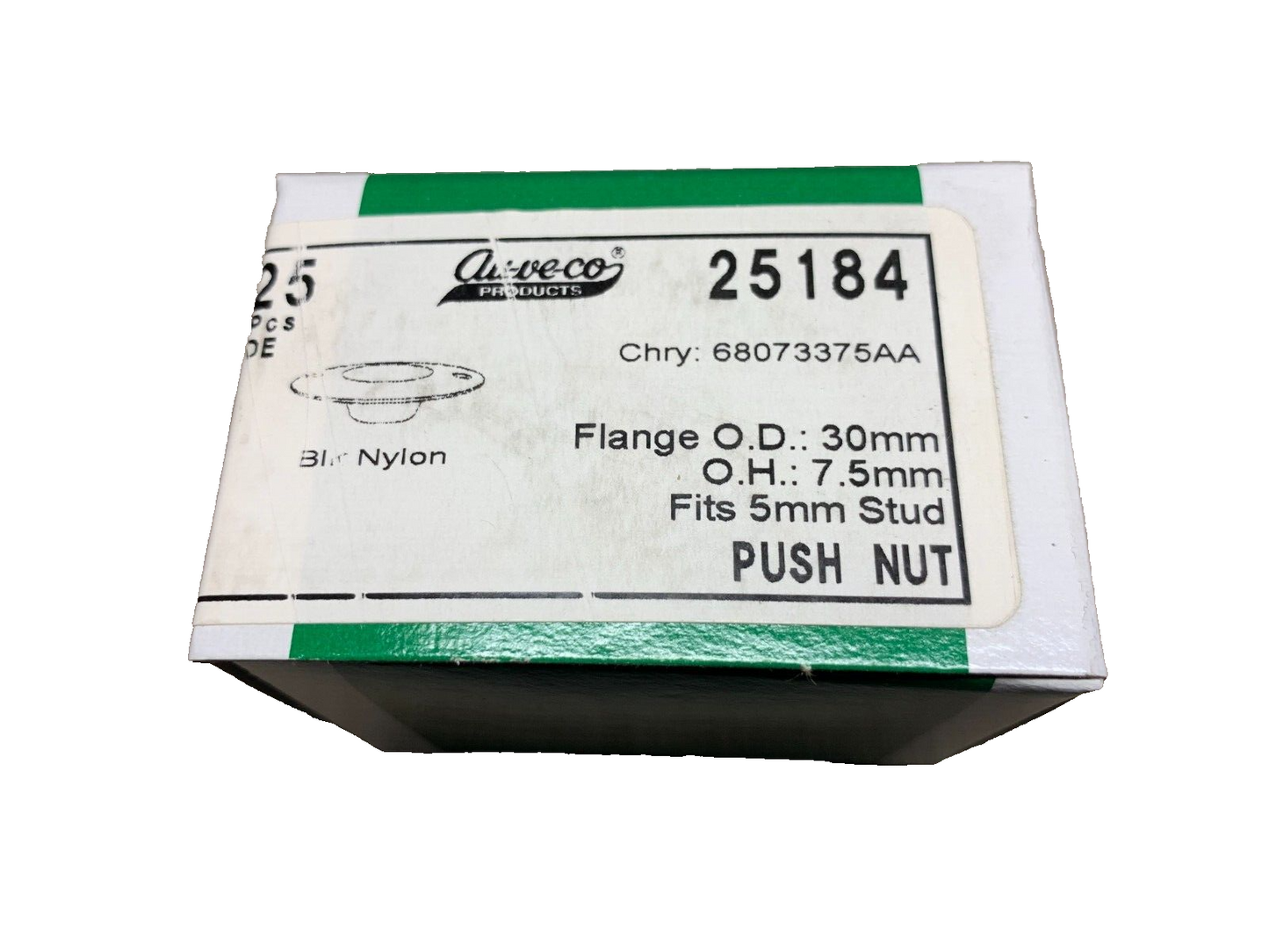 25 Auveco - 25184 - Jeep/Ram Underbody And Int. Trim Panel Push Nut