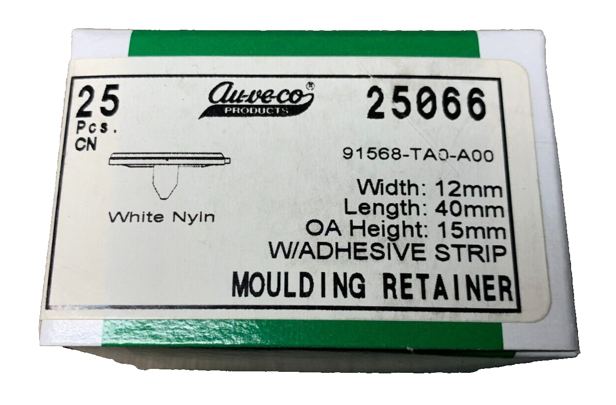 25 Auveco 25066 Moulding Retainer W/Adhesive Strip