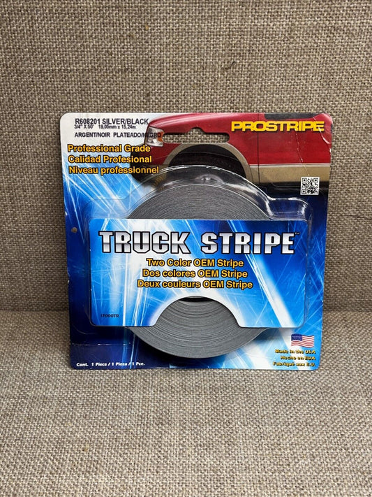 Prostripe Truck Stripe R608201 Silver/Black 3/4" x 50'