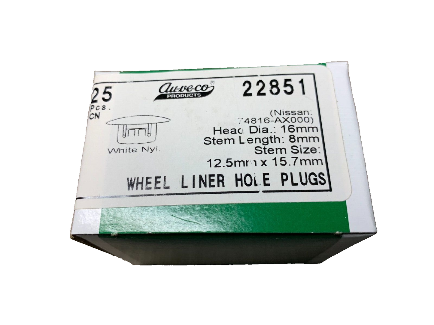 25 Auveco 22851 Wheel Liner Body Hole Plug 74816-AX000