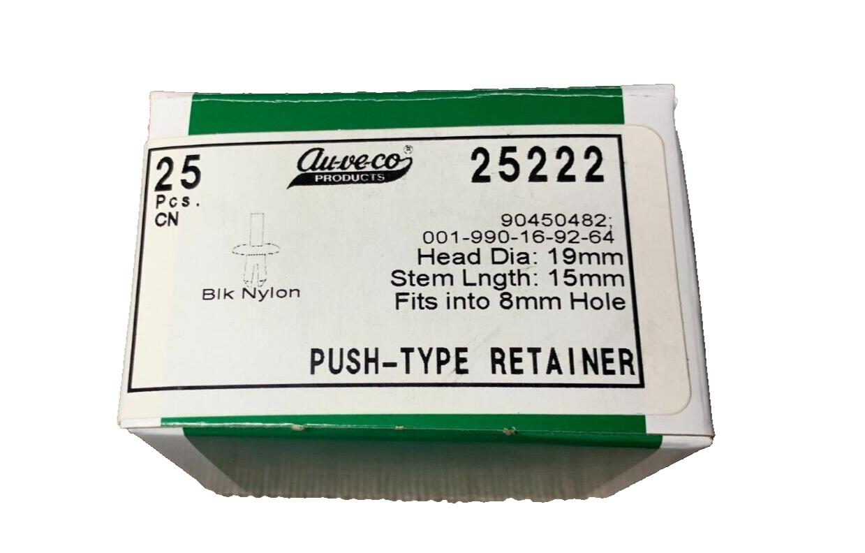 25 Auveco - 25222 Push-Type Retainer 90450482