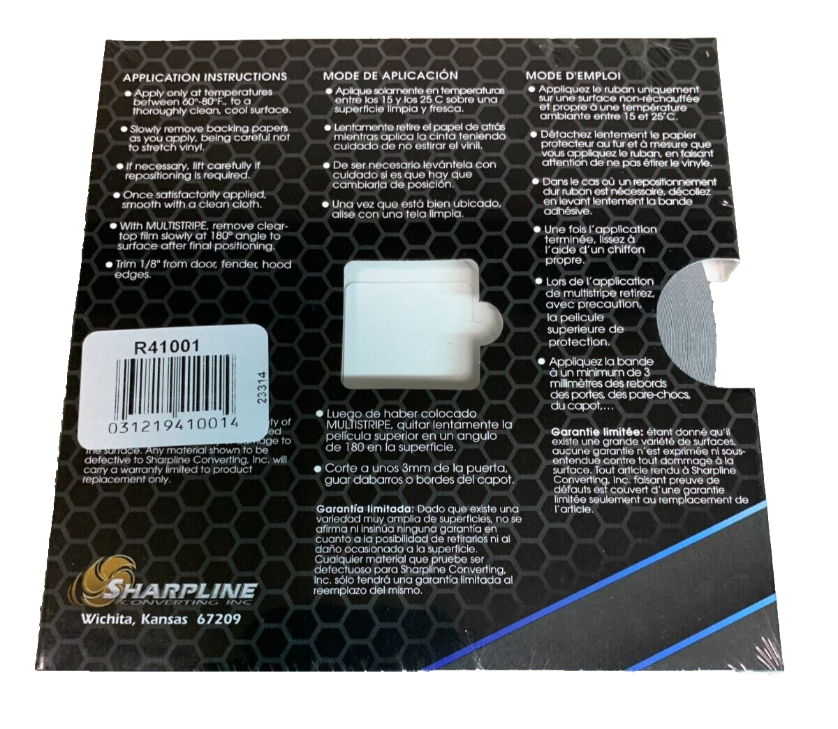 1 SHARPLINE PROSTRIPE R41001 Md Dark Char MT Custom Pinstripe Tape Roll