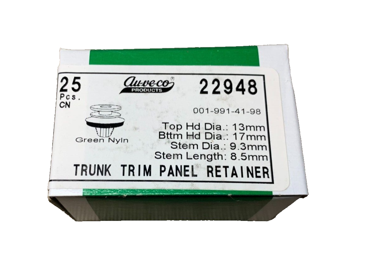 25 Auveco 22948 Trunk Trim Panel Retainer + Sealer for Merced 001-991-41-98