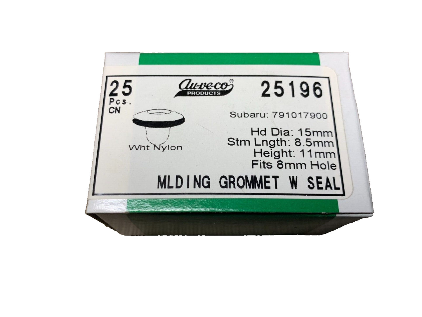 25 Auveco - 25196 Moulding Grommet W/Seal 791017900