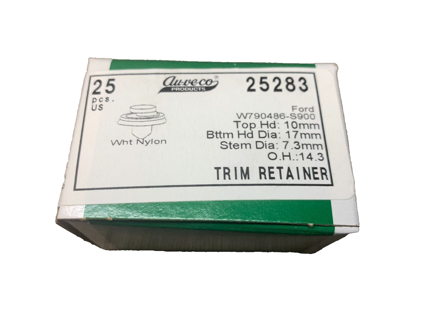 25 Auveco 25283 Trim Retainer Ford W790486-S900