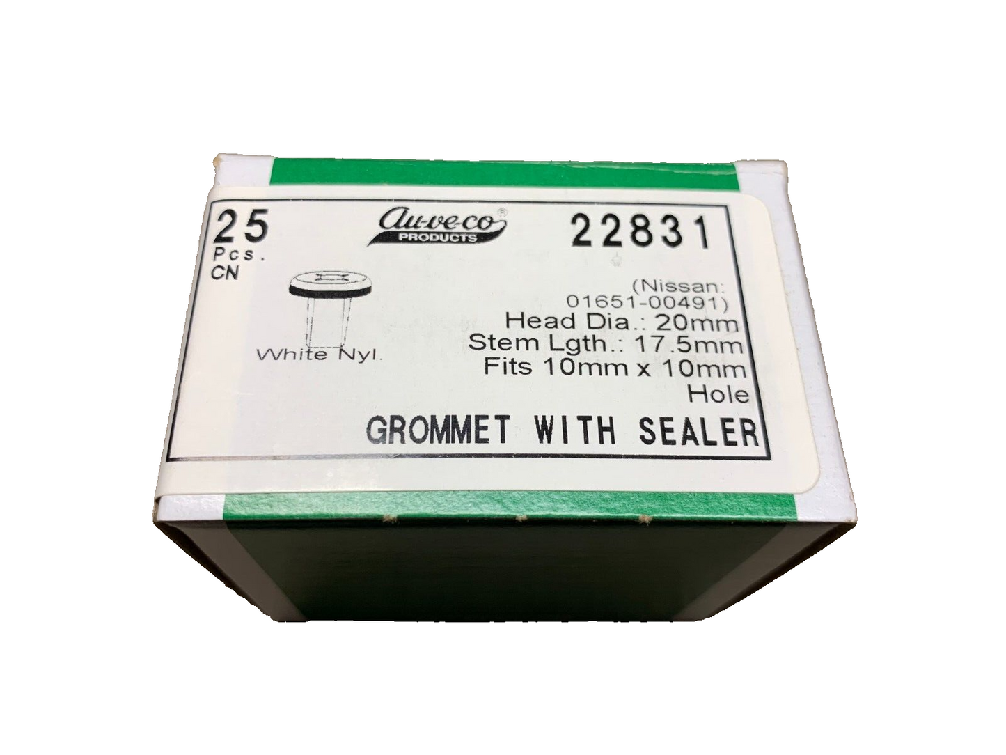 25 Auveco 22831 Grommet w/Sealer 01651-00491