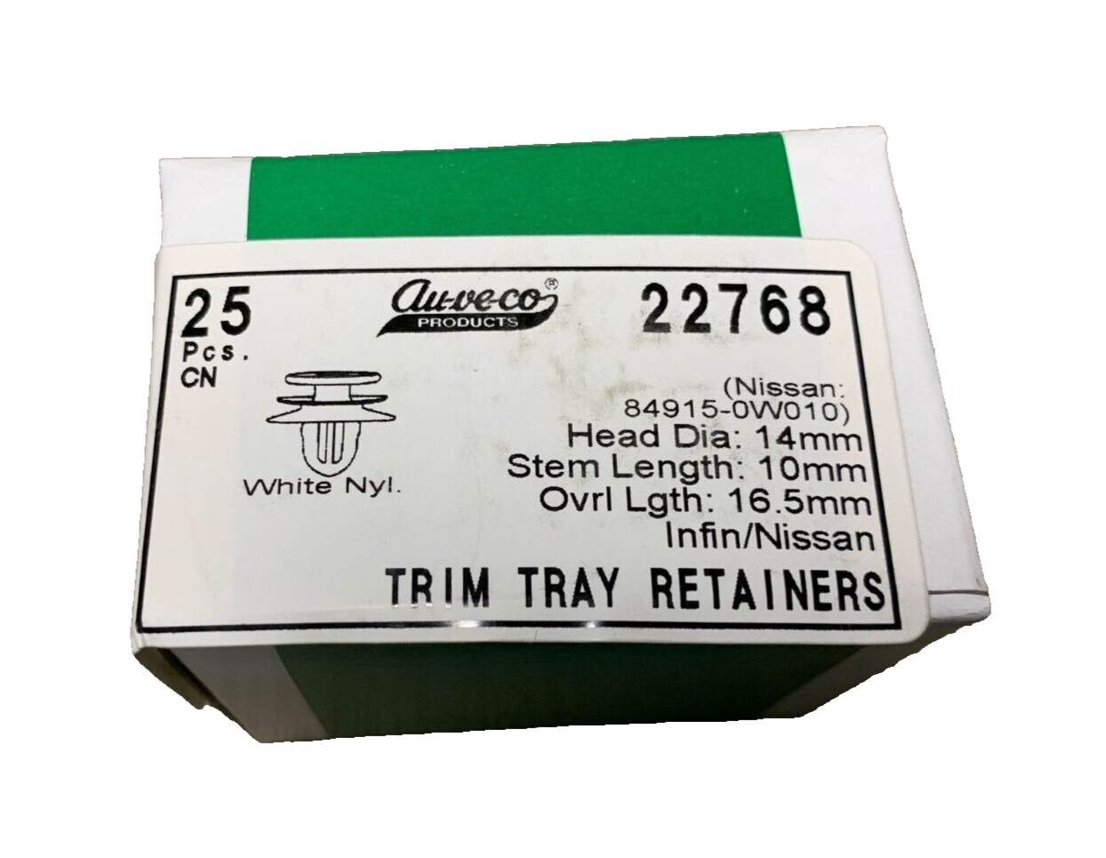 25 Auveco 22768 Trim Retainer for Nisson, Infinniti 84915-0W010