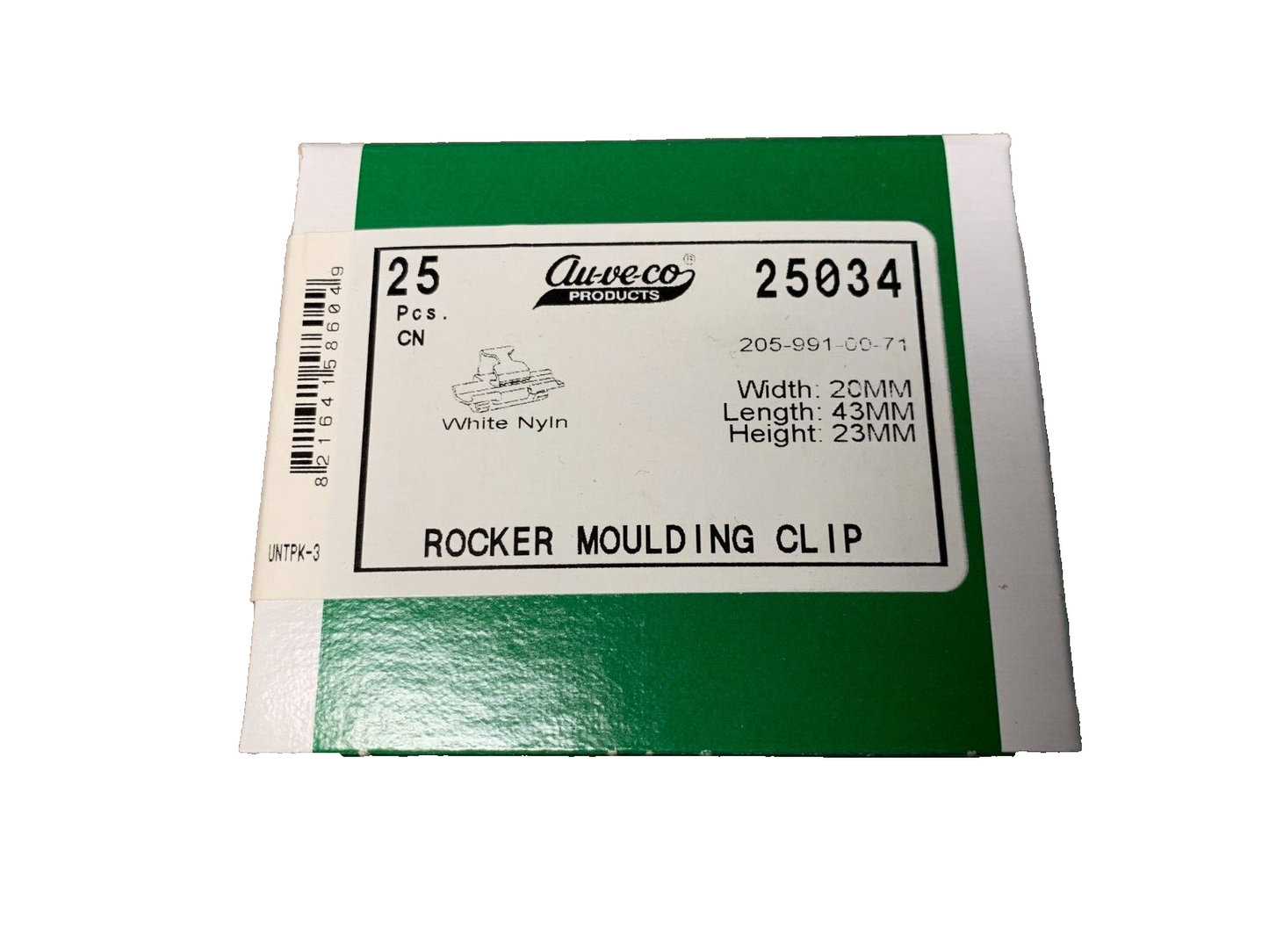 25 Auveco 25034Rocker Moulding Clip Merced Ben/AMG 205-991-00-71