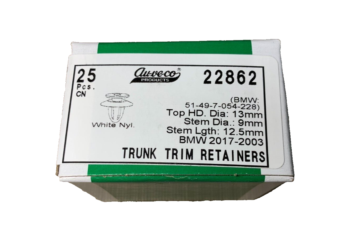 25 Auveco 22862 Trunk Trim Retainers
