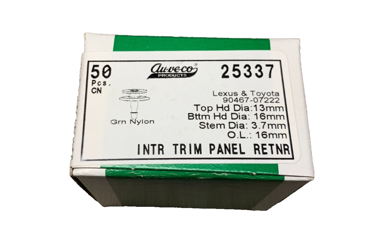 50 Auveco 25215 Interior Trim Panel Retainer 90467-07222