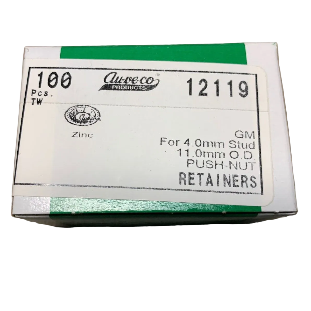Auveco 12119 Retainer 4mm Stud 11mm OD, for Chrysler 45998051, GM 11501937