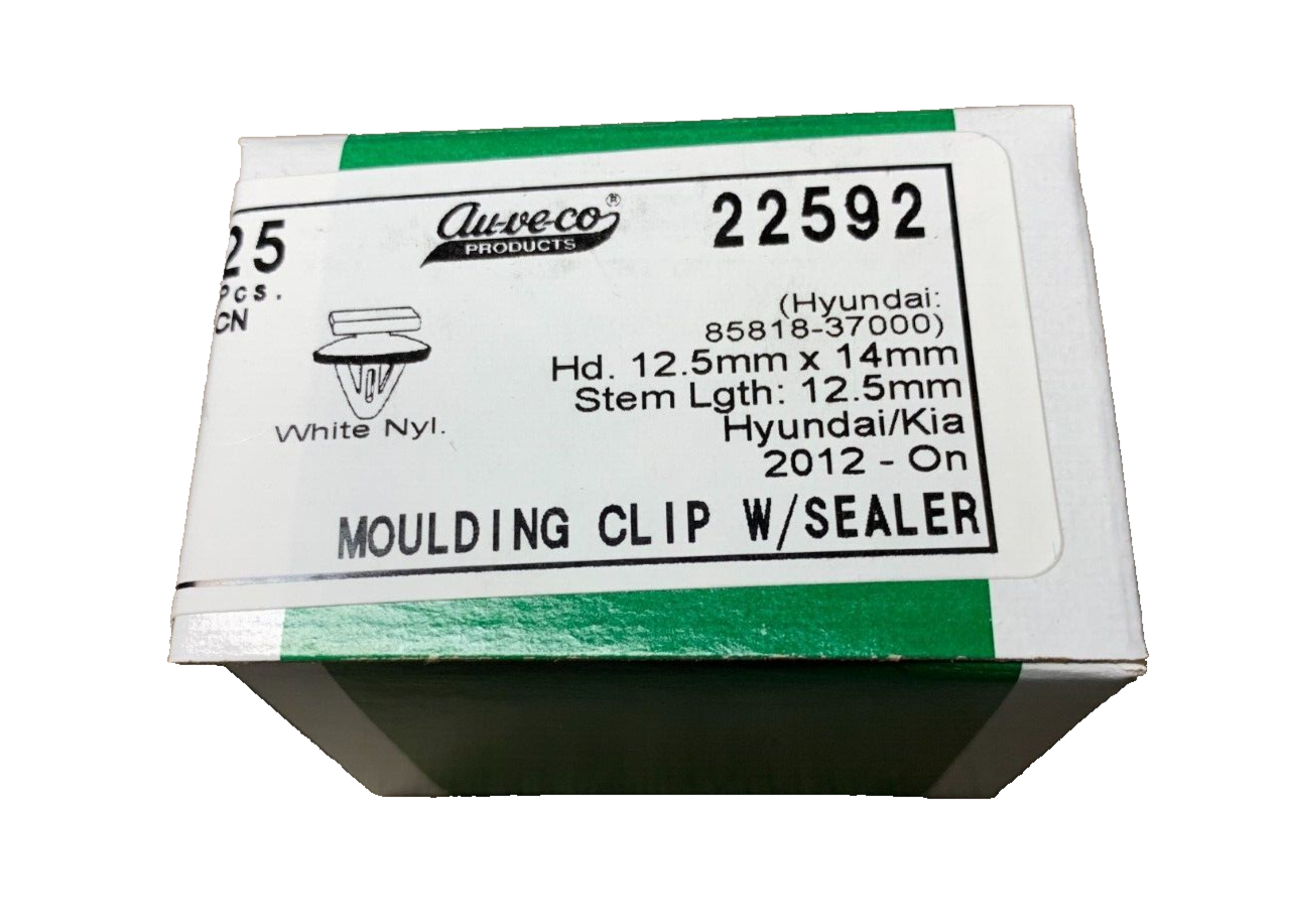25-Auveco 22592 Moulding Clip With Sealer for Hyunda & Kiaa 85818-37000