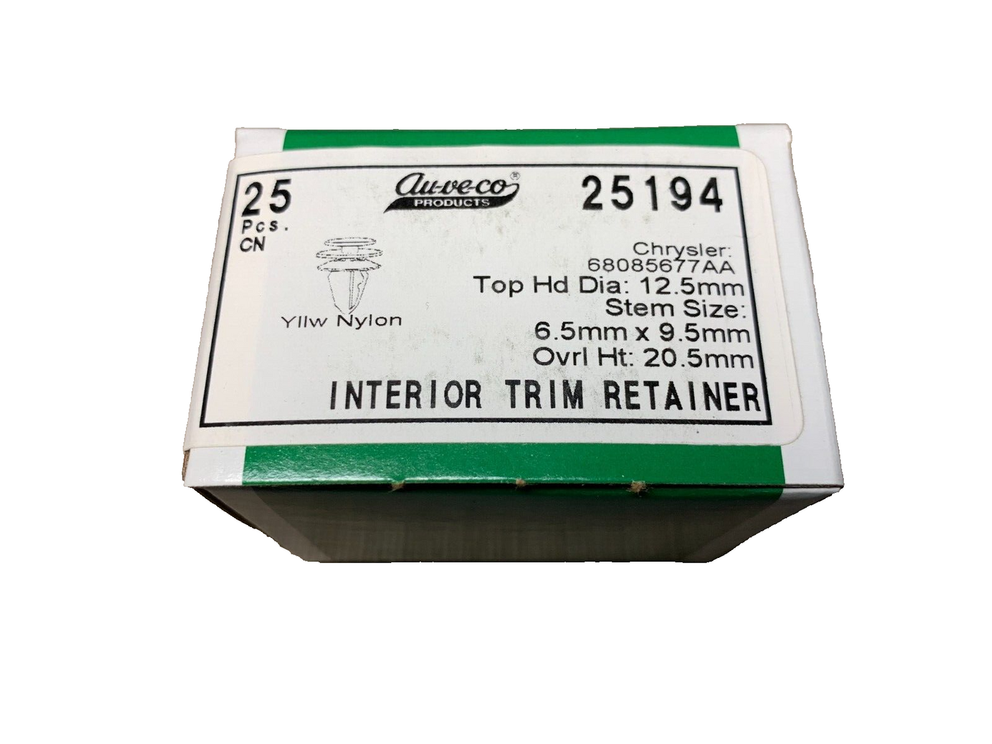 25 Auveco Windshield Pillar Trim Retainer Clips for Durango Jeep Grand Cherokee