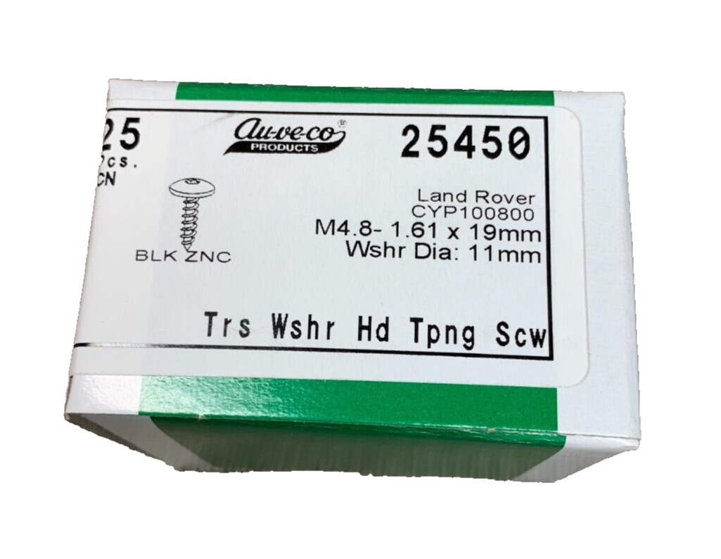25 Auveco 25450 #2 POSI-PHILLIPS TRUSS WASHER HEAD TAPPING SCREW
