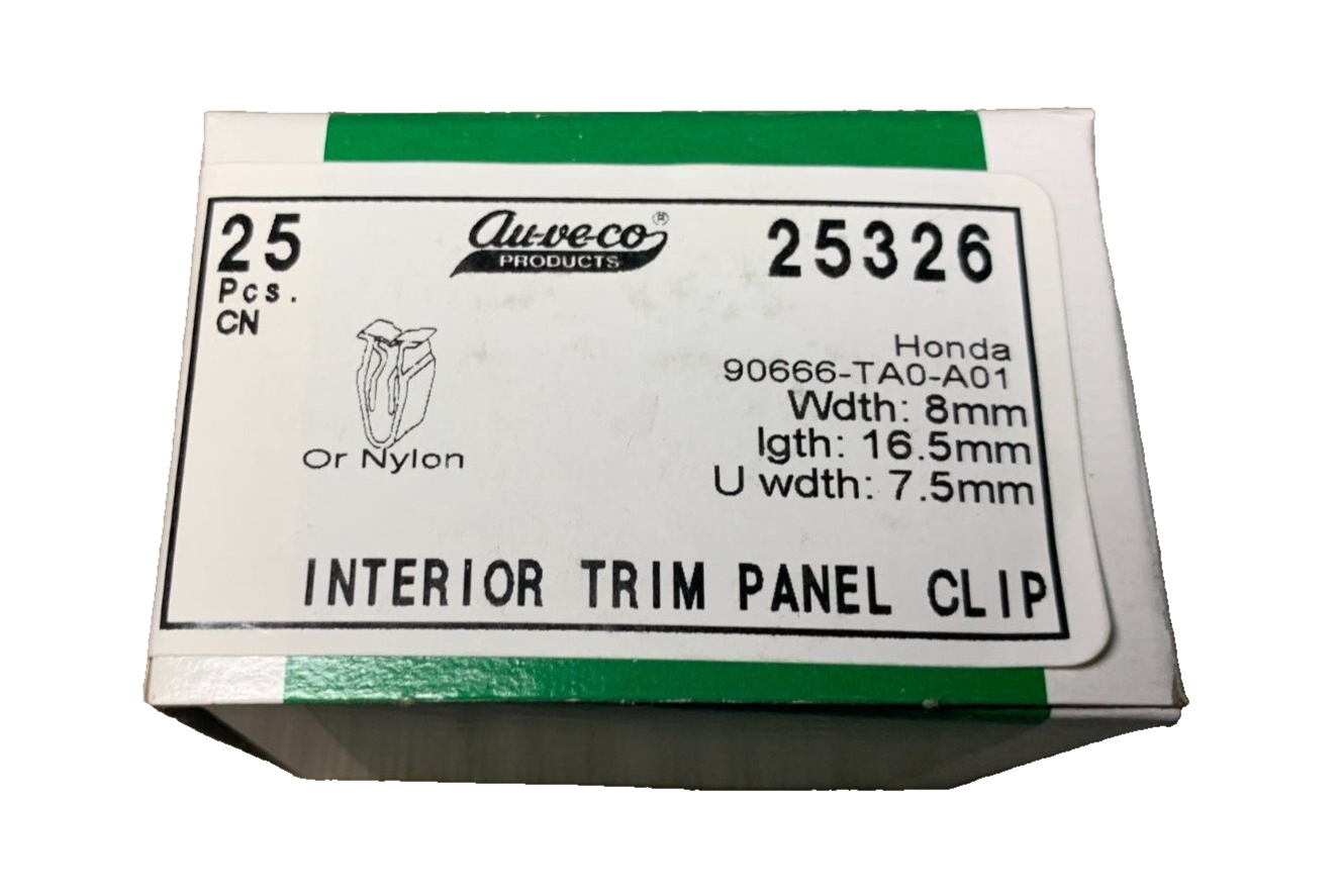 25 Auveco 25326 Door & Interior Trim Panel Clip 90666-TA0-A01