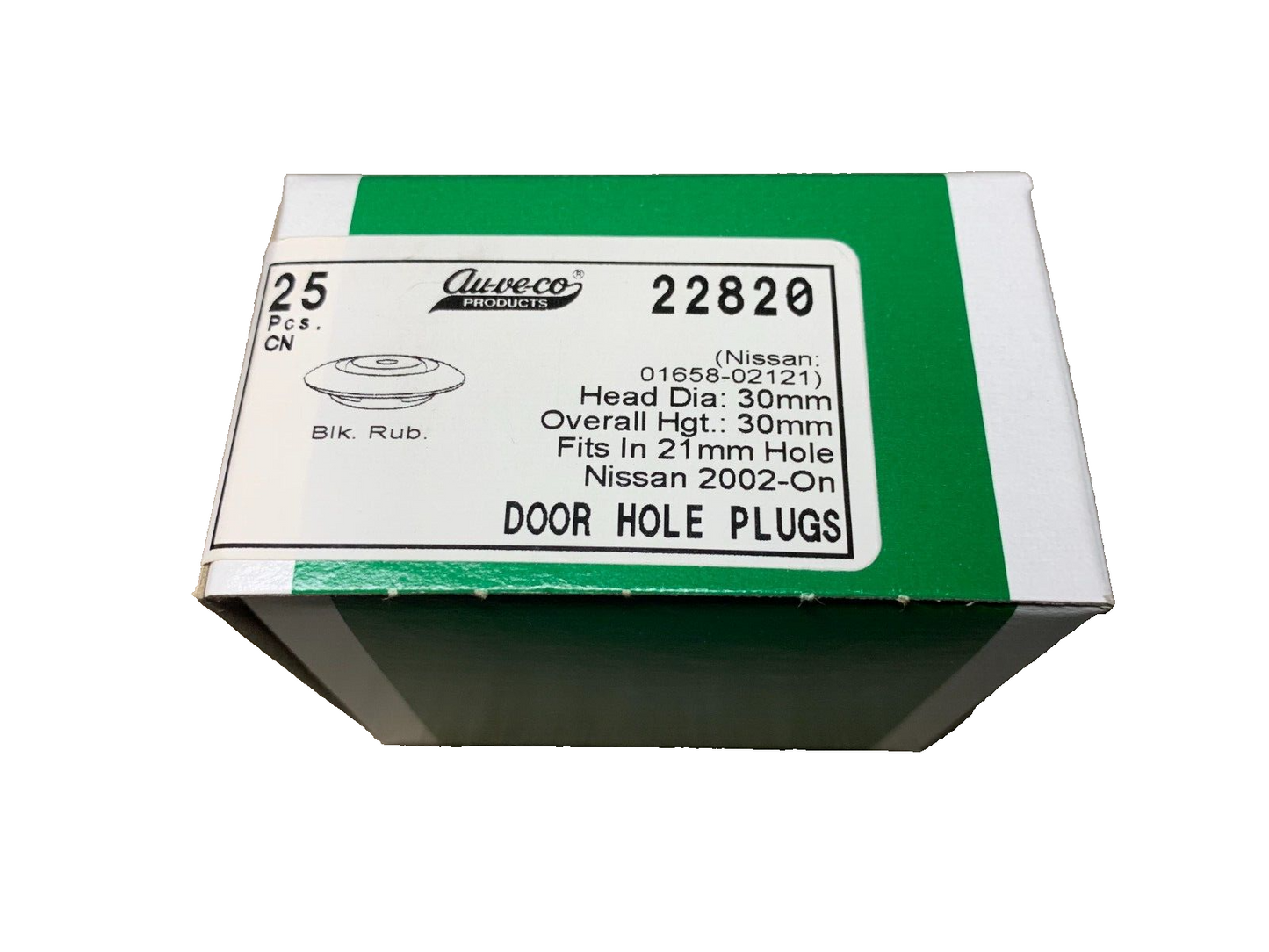 25 Auveco - 22820- Door Hole Plugs 01658-02121