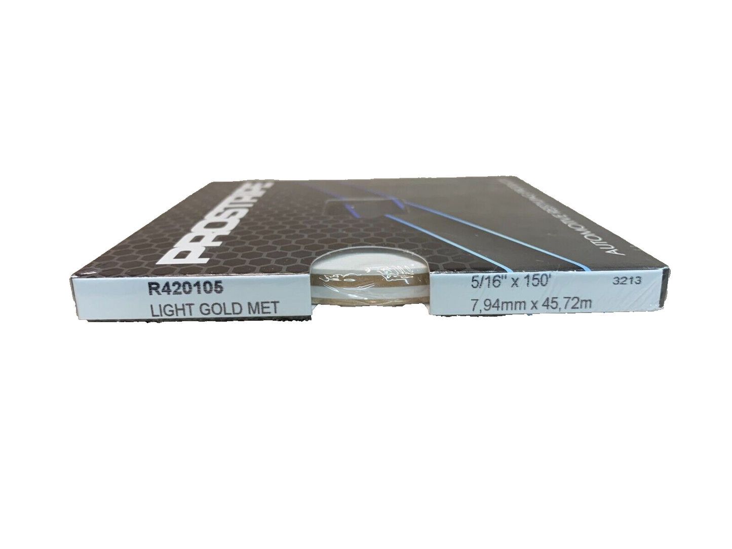 PROSTRIPE R420105 5/16" x 150' LIGHT GOLD MET