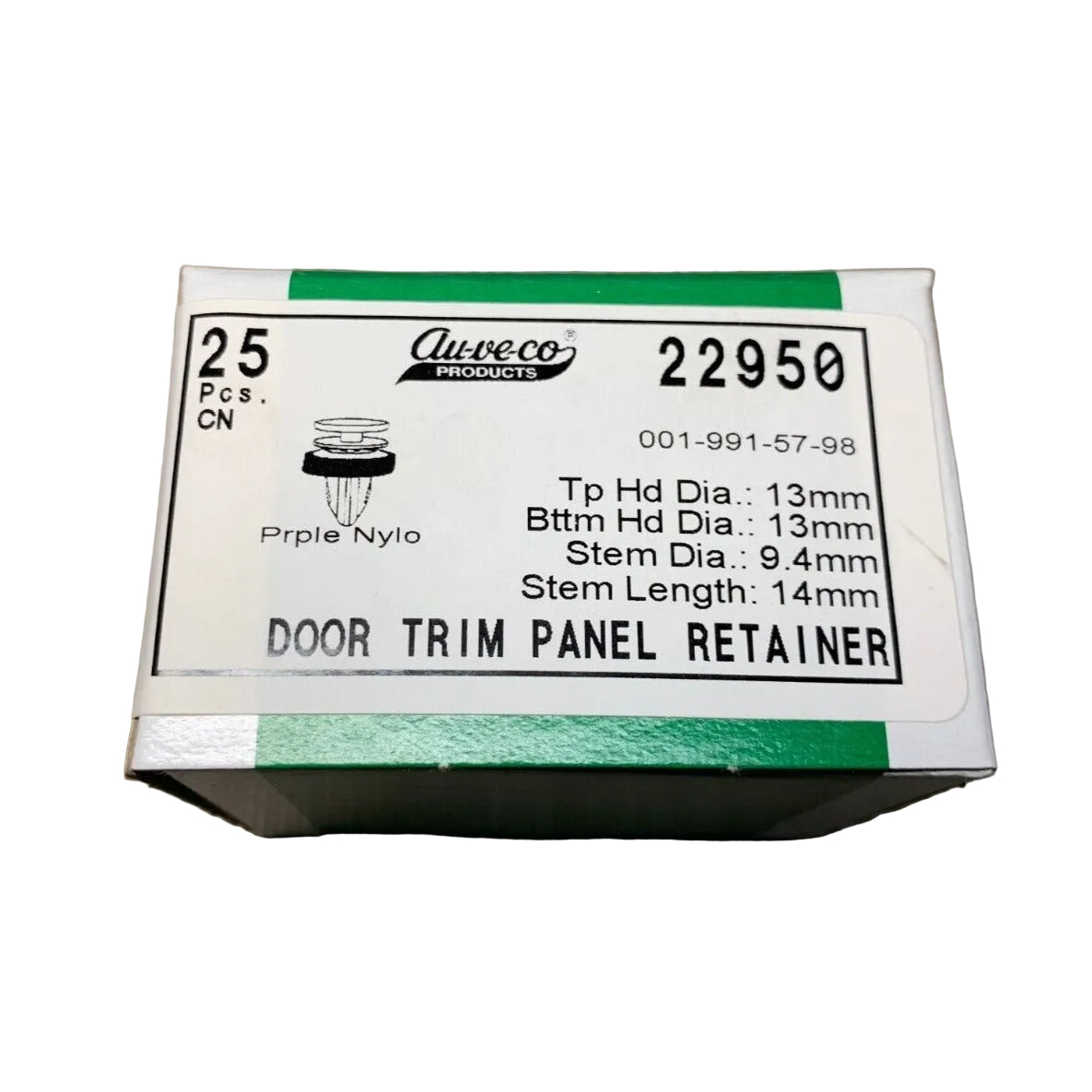 25 Auveco 22950Door Trim Panel Retainer With Sealer, for Merced 001-991-57-98