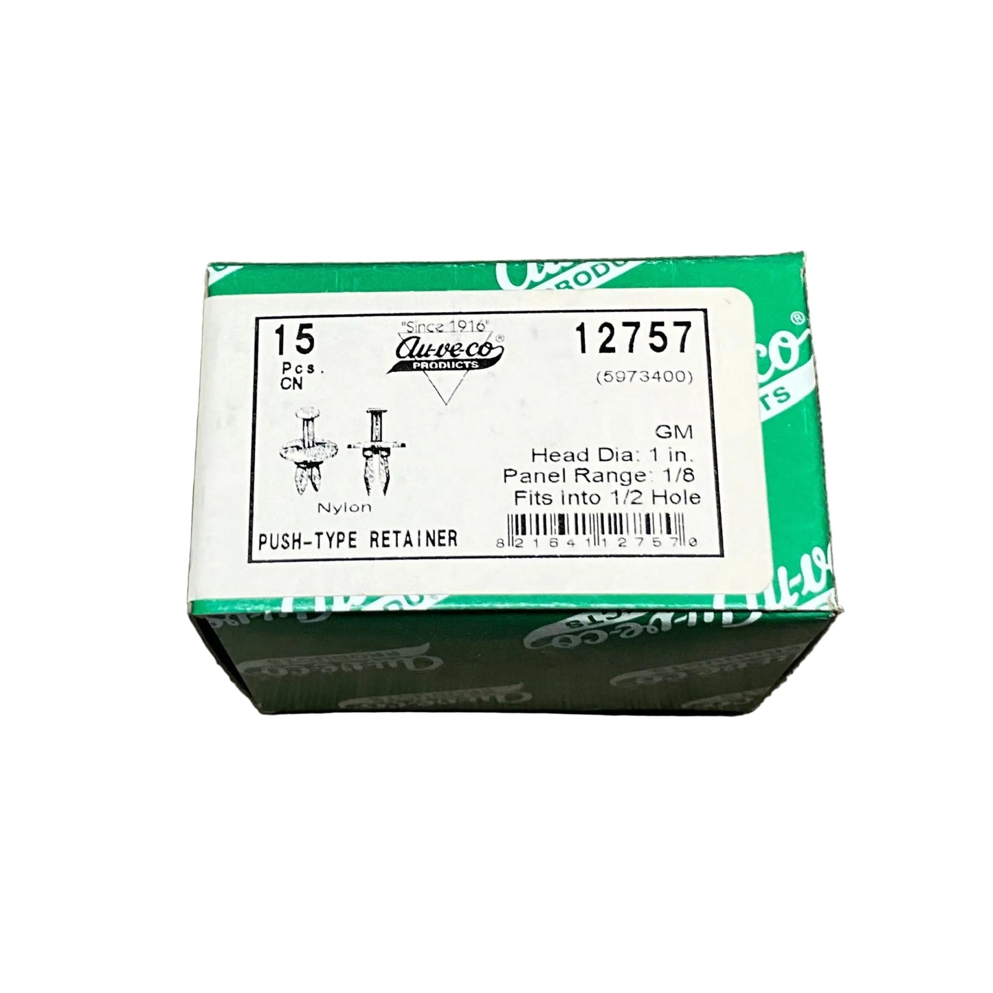 15 Fascia Push Type Retainers Auveco 12757 GM : 5973400 From The Year 1979 - On