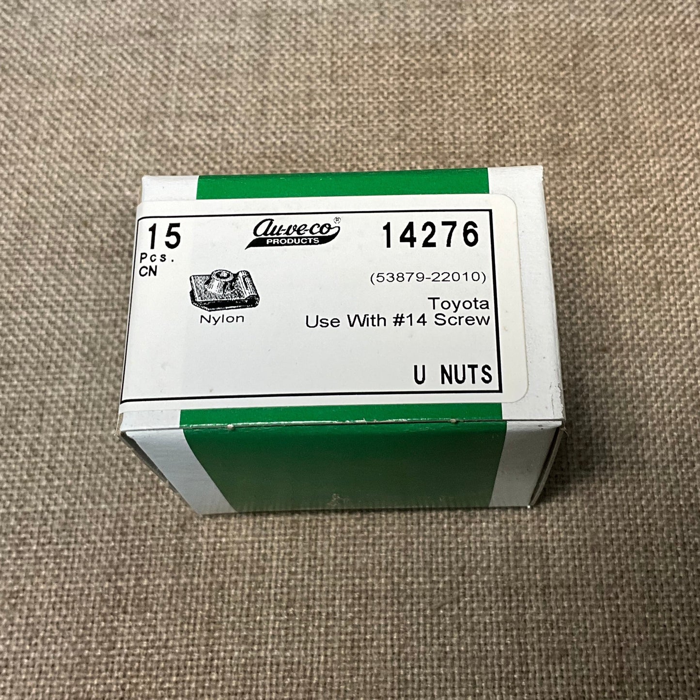 15 Fender and Wheel Housng U Nuts Auveco 14276 Toyota OEM : 53879-22010 Fender