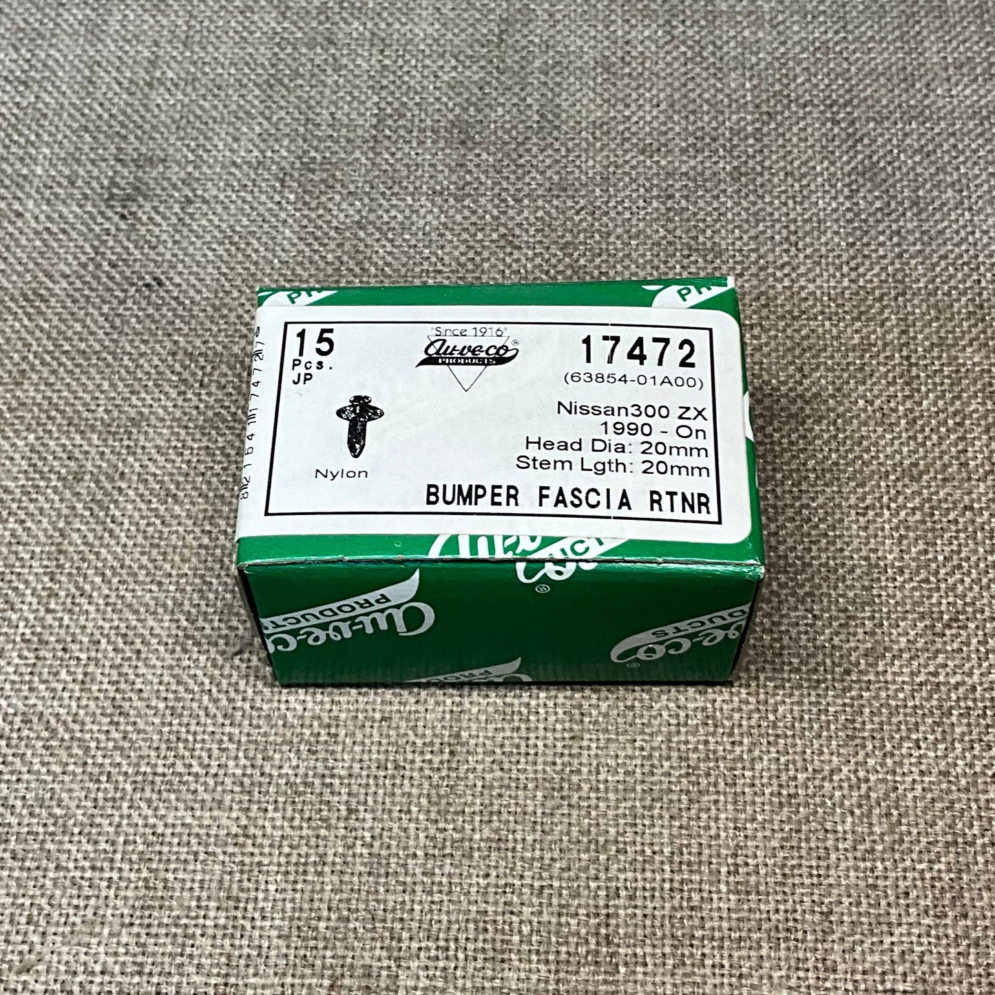 15 Front Nylon Bumper Fascia Retainers Auveco 17472 Mitsubishi OEM: MB547806