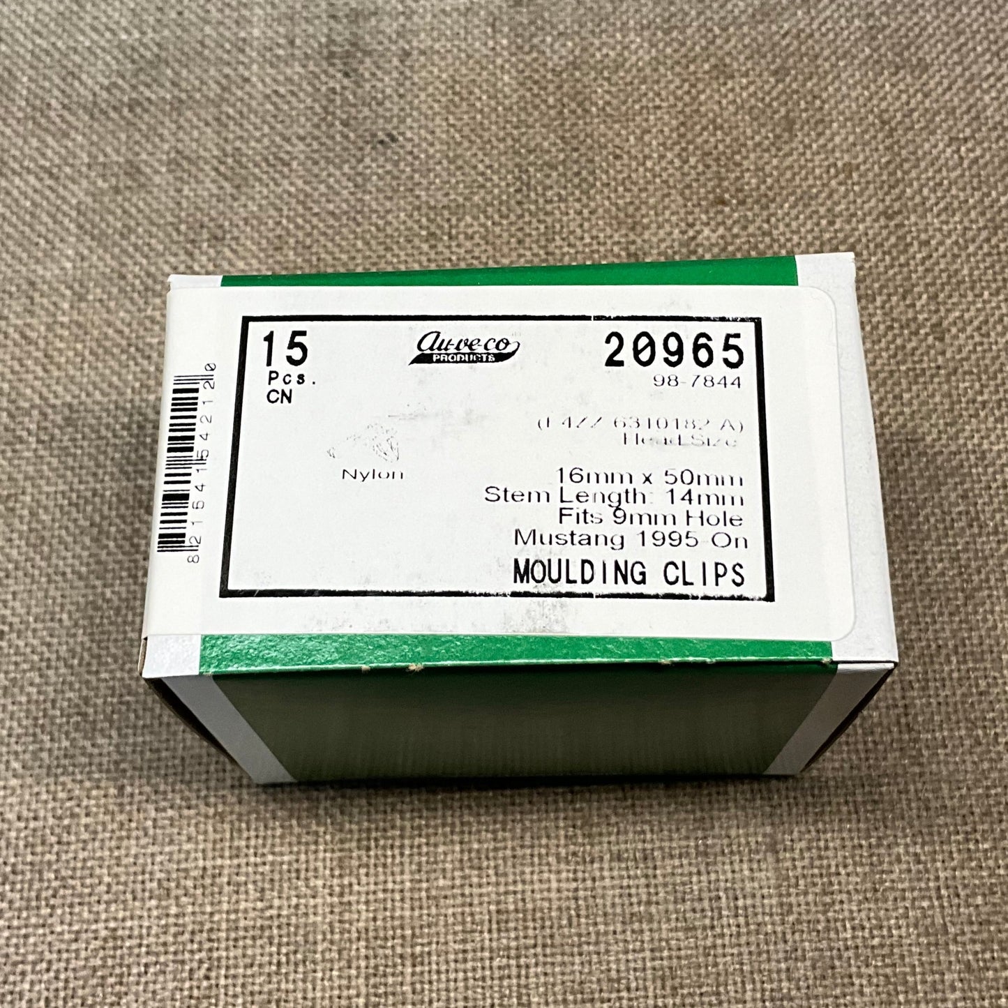 15 Pcs. Auveco 20965 Rocker Panel & Ground Effects Moulding Clip