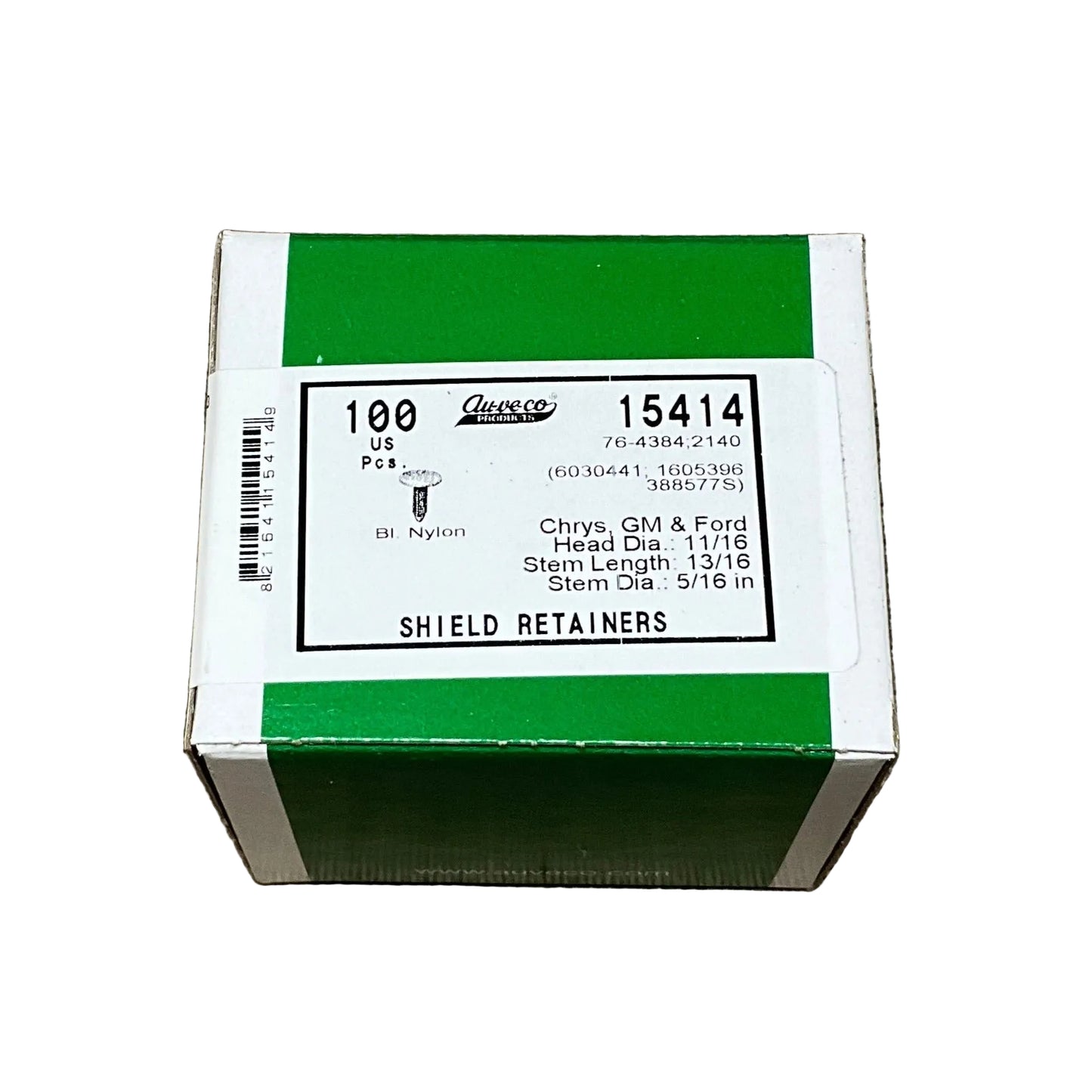 100 Radiator Yoke Fender and Bumper Shield Retainers Auveco 15414 GM: 11569768