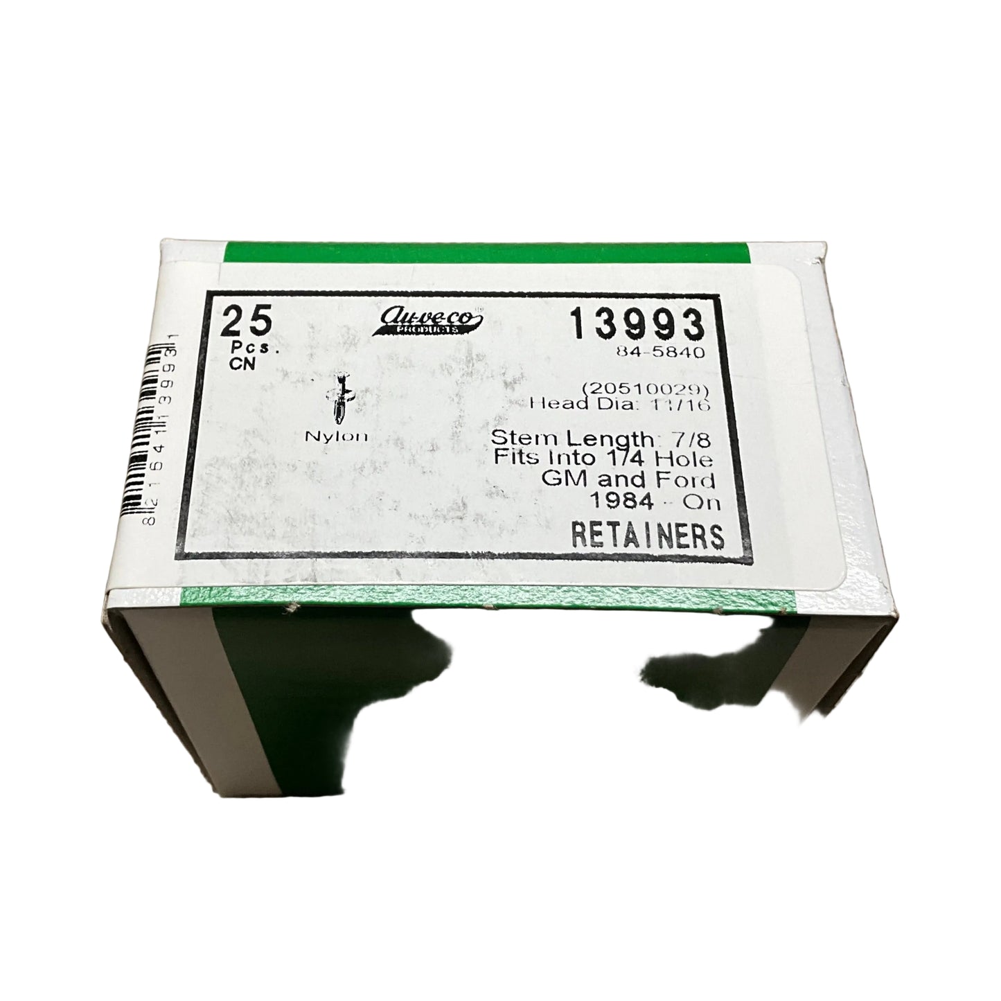 25 Body Retainers Auveco 13993 GM : 20510029 Ford : N803362-S Chry : 34202672