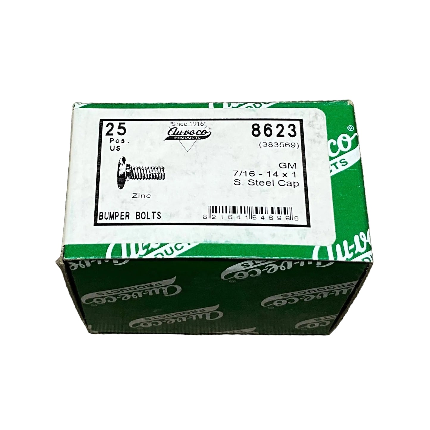 25 Bumper Bolts Auveco 8623 GM OEM : 383569 Any Model And Year ; Universal Use