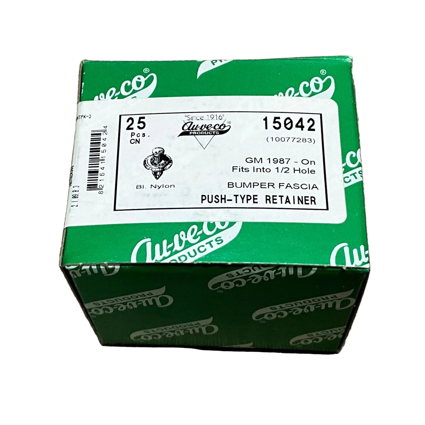 25 Bumper Fascia Push Type Retainers Auveco 15042 GM OEM: 10077283 ; 1987 - On
