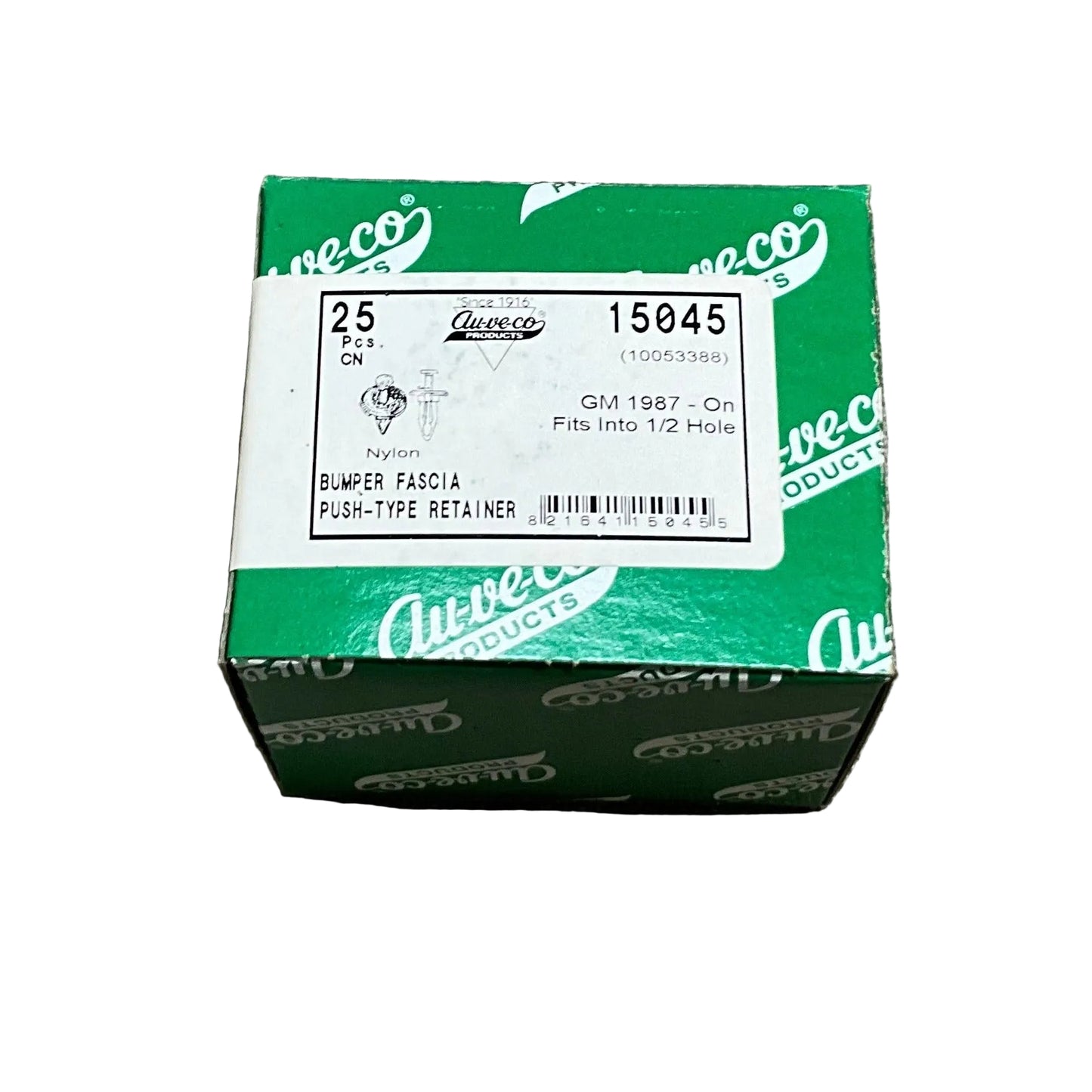 25 Bumper Fascia Push Type Retainers Auveco 15045 GM OEM : 10053388; 1987 - On