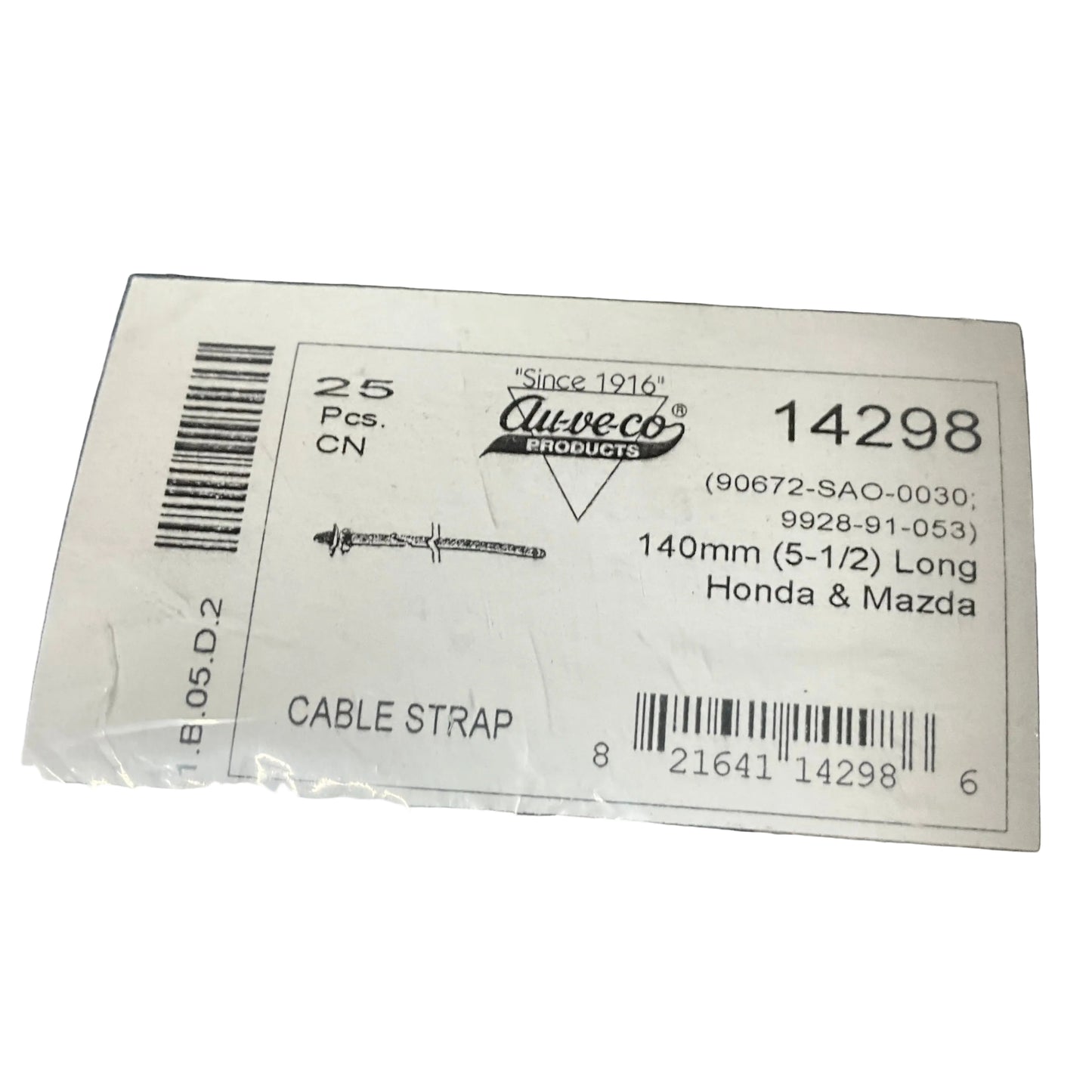 25 Cable Straps Toyota Import Car Truck Tie-Down Auveco 14298 Universal Use