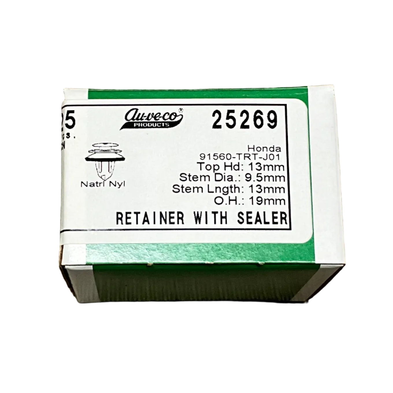 25 Door Panel and Retainers with Sealer Auveco 25269 Honda OEM : 91560-TRT-J01
